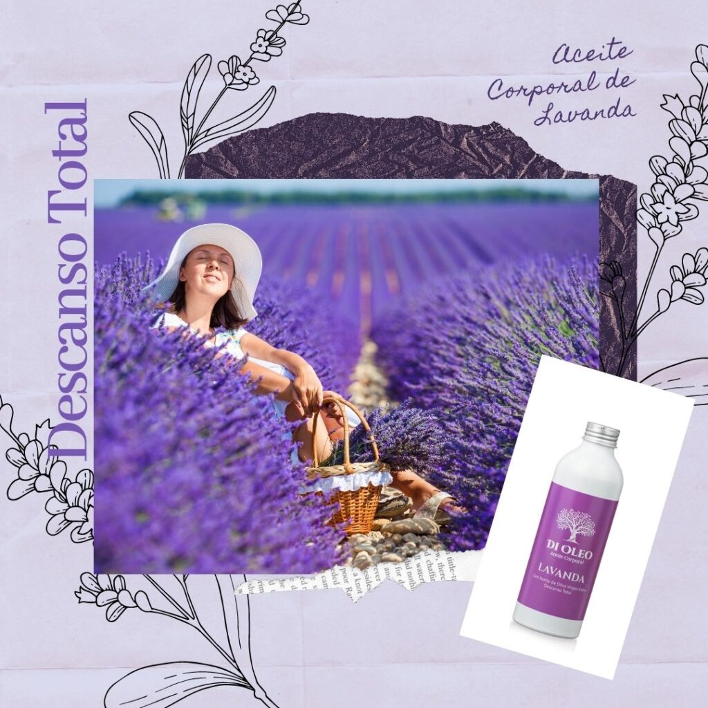 aceite corporal de lavanda con dosificador promo