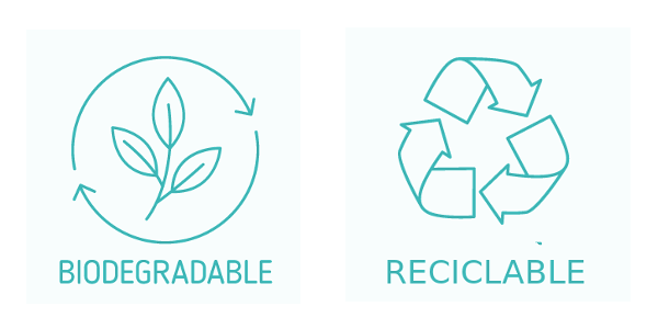 biodegradable reciclable iconos