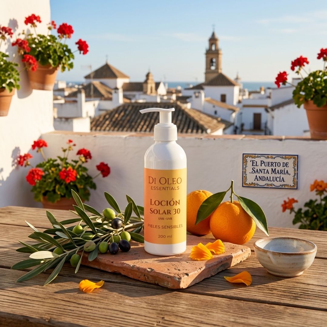 loción solar 30 pieles sensibles terraza