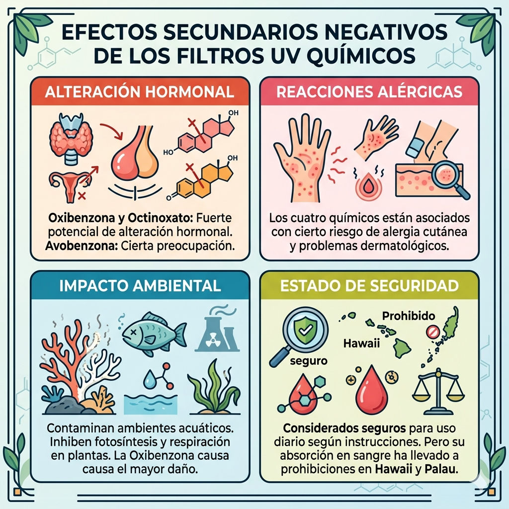 Comparativa entre filtros solares químicos y filtros minerales naturales